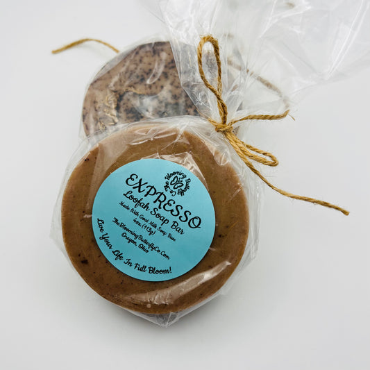 EXPRESSO Loofah Soap Bars(handmade with goat milk soap
