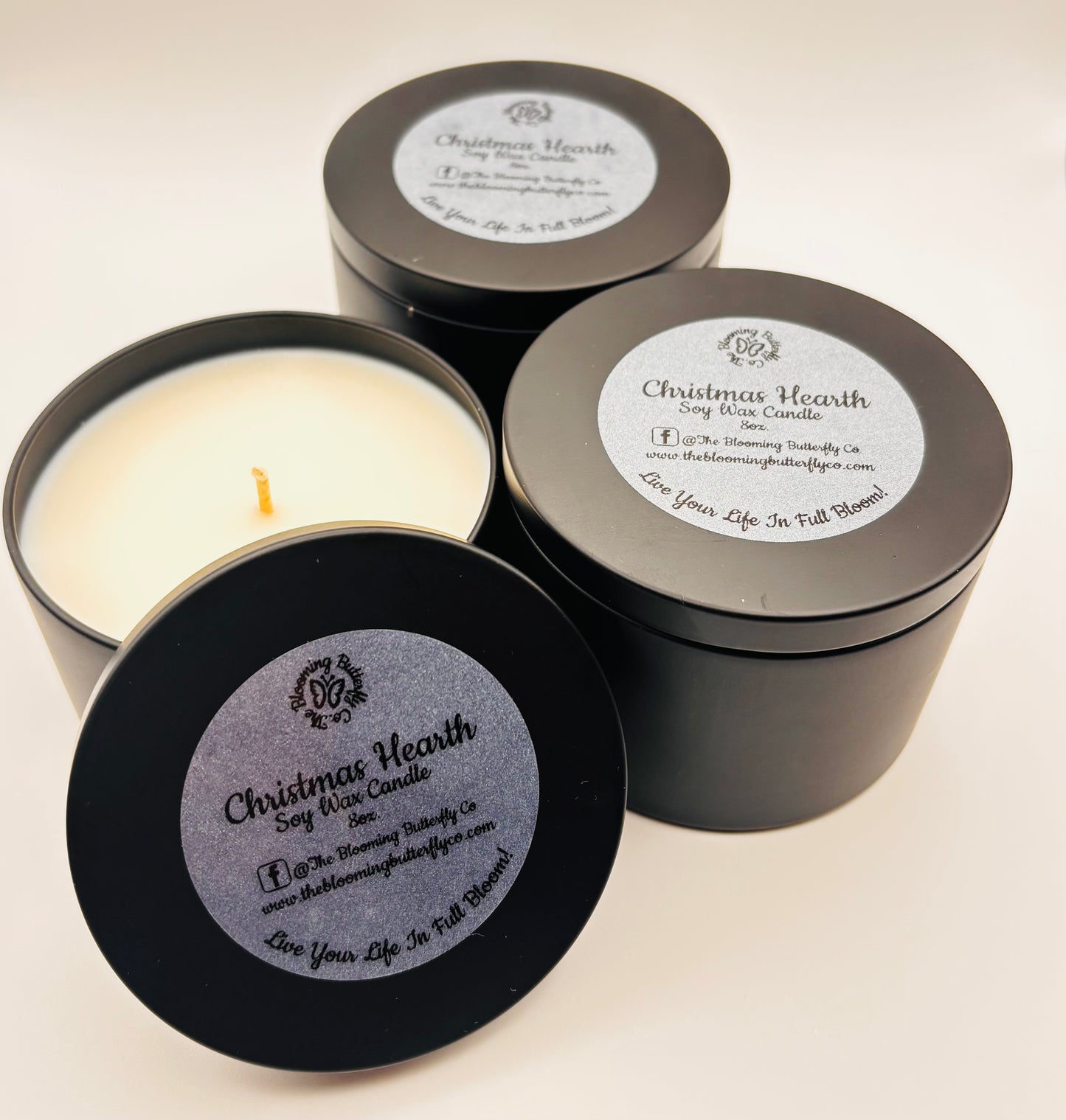 Christmas hearth soywax candles