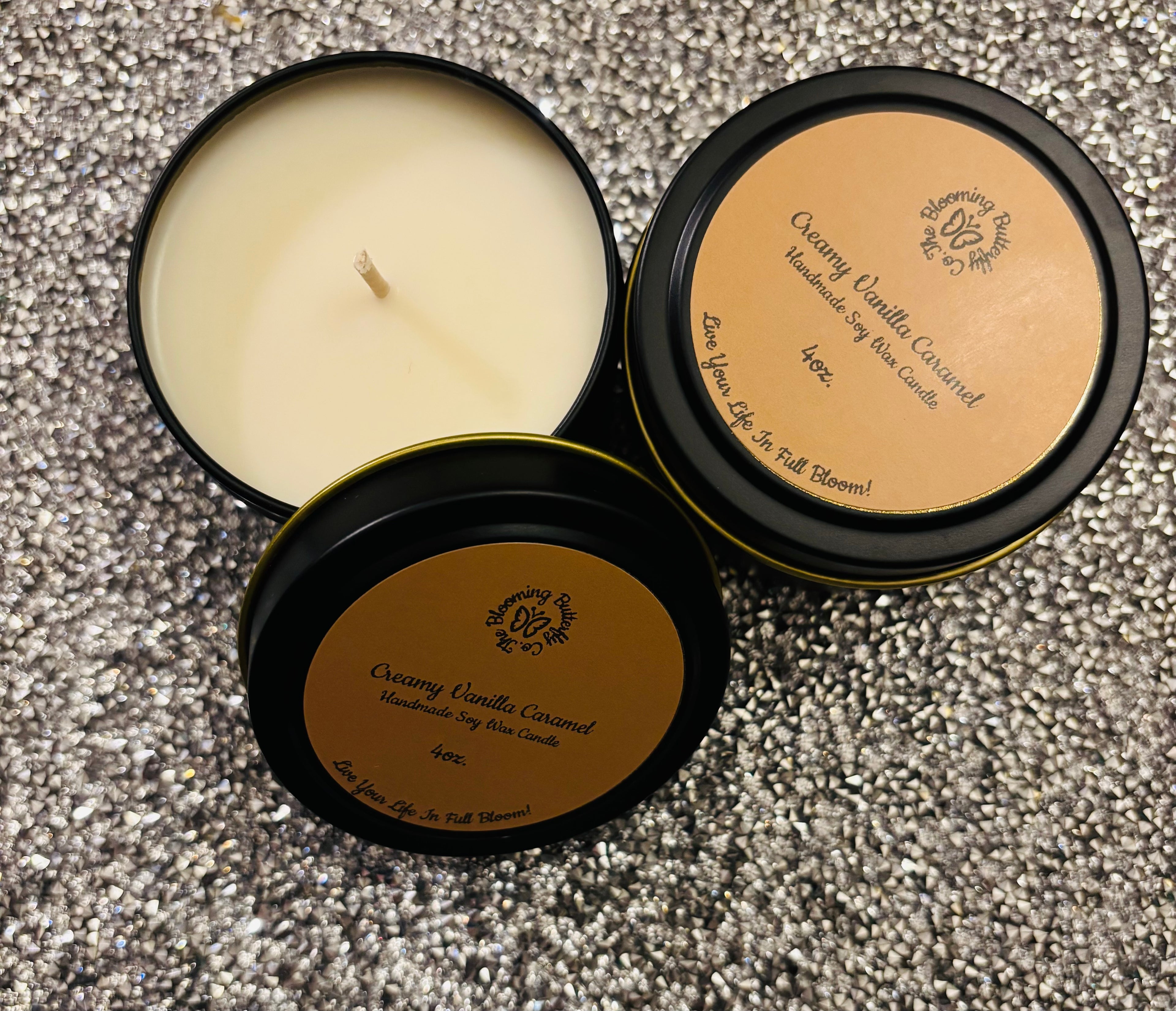 Creamy Vanilla Caramel Soy Wax Candle