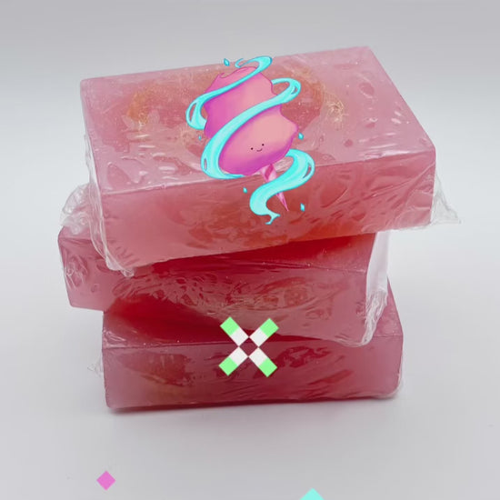 cotton candy loofah soap bar